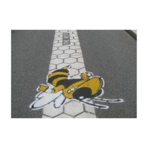 Custom Logo Painted Concrete Street Asphalt Road.