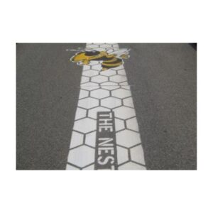 Painting Custom Logos Stencils Mascots Streets Roads.