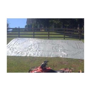 Sports Field Being Striped With Aerosol Paint Machine