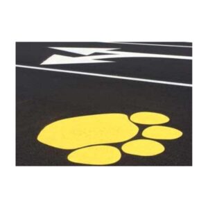 Top Quality Parking Lot Traffic Line Marking Paint High School Paw Logo.
