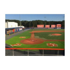 Permanent green paint synthetic field turf athletic fields.