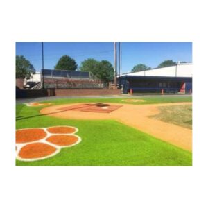 Permanent paint for synthetic artificial field turf.