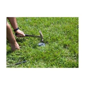 Use Rubber Mallet Install Football Field Ground Markers.