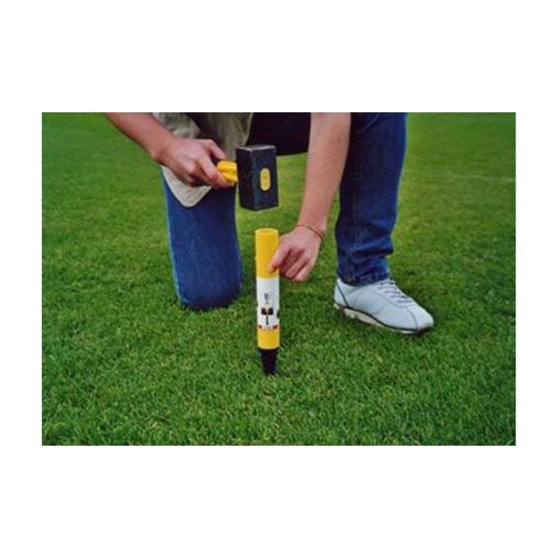 Hammer Athletic Field Marker In The Ground.