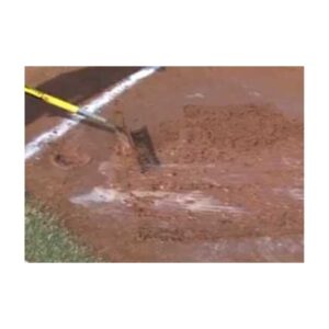 Wet Water Spots Rain Puddles Baseball Dirt Infield.