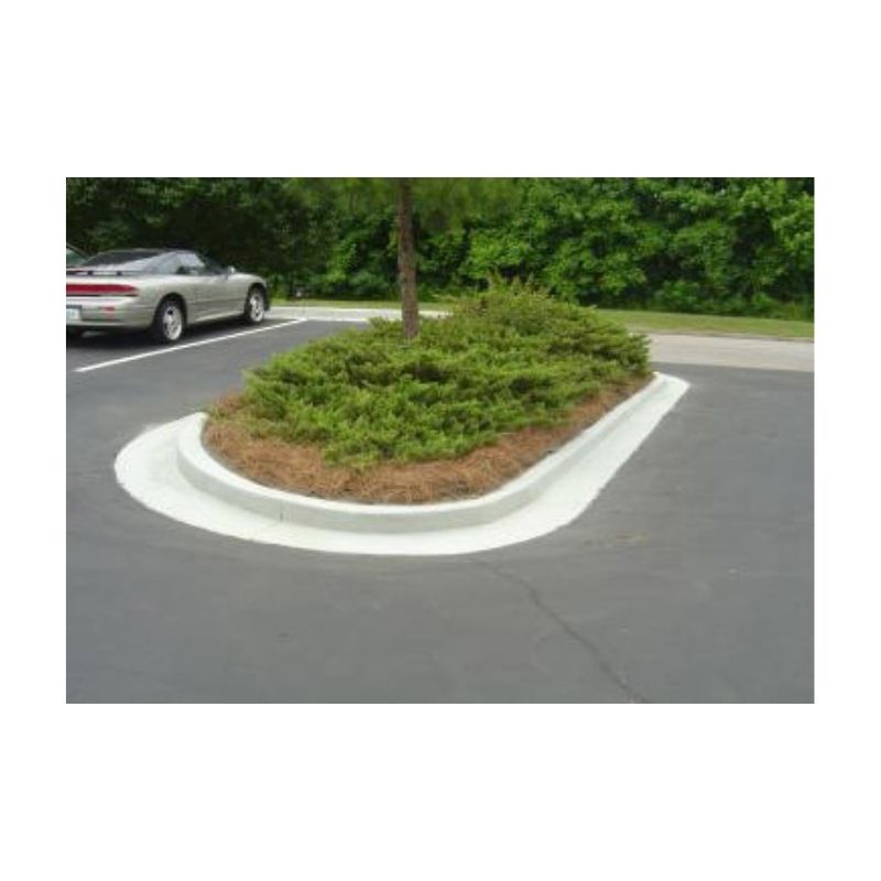 Parking Lot Concrete Protection Gray Curb Paint.