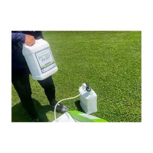 Painting grass fields with ready to spray rts white paint from manufacturer