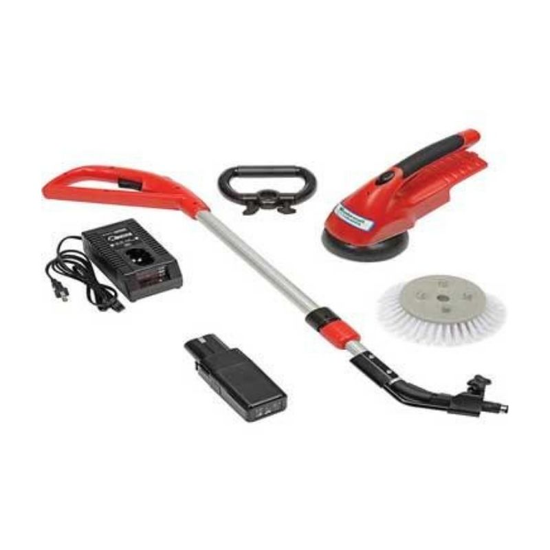 Red Handheld Power Scrubber Set With Accessories And Attachments
