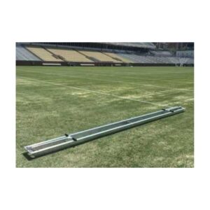Straight Line Template Stencil Spray Painting Athletic Field Lines.