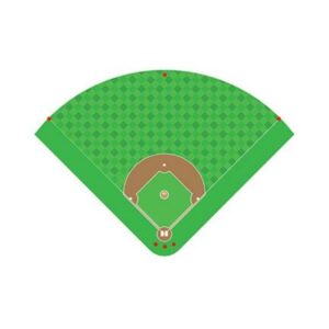 Digital Diagram Of Baseball Field Layout With Permanent Marker Locations