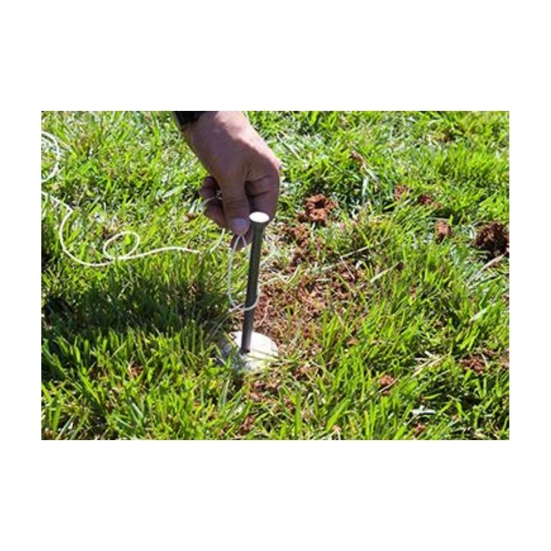 Guide String From Marker To Paint Lines On Football Field.