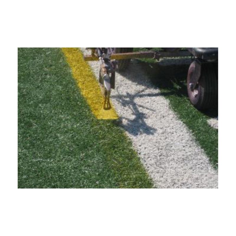 Removable paint sprayed synthetic field turf airless machine.