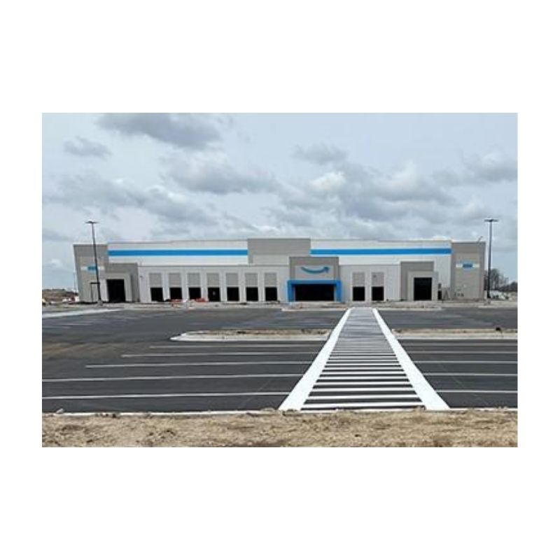Line Marking Paint Extremely Durable Used On Amazon Exterior Parking Lot Lines.