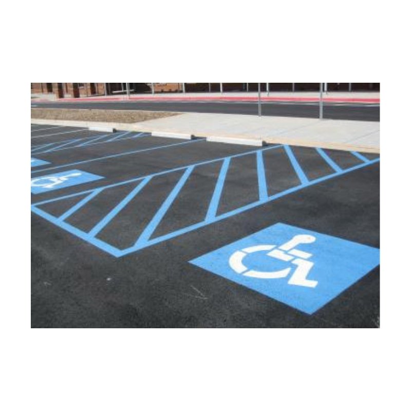 Handi Cap Blue Parking Lot Line Marking Paint.