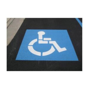 Handicap Blue Parking Lot Traffic Paint.