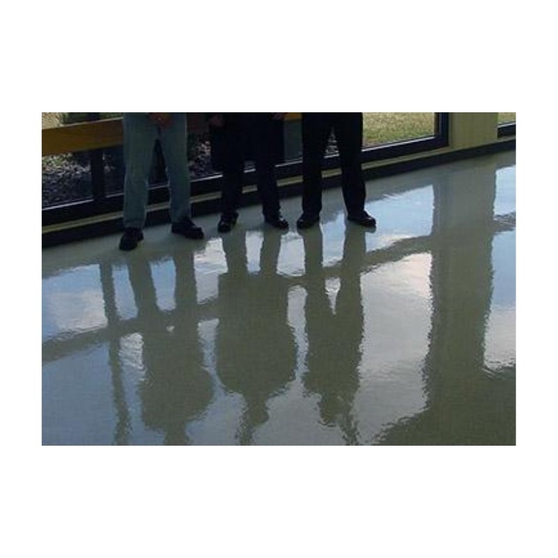 Floor Finish Polish Wax High Gloss On Hospital Linoleum Isle Floor.