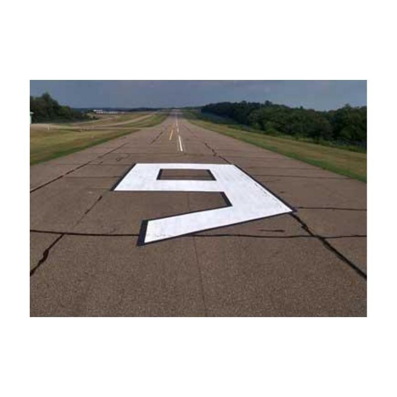 Airport Runway Line Marking Paint Number Runways Painting.