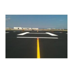 Helipad White Yellow Paint.