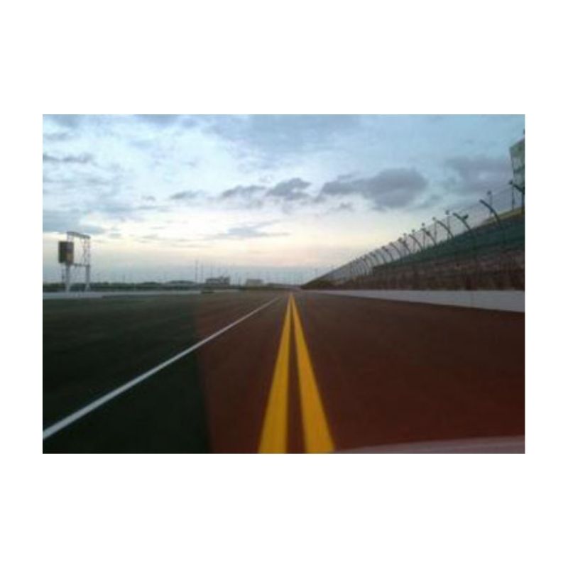 Highway Road Surface With Sunset And Clear Centerline Markings