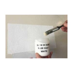 White Base Coating To Enhance Increase The Halo Shine Of The Glow In Dar Paints.