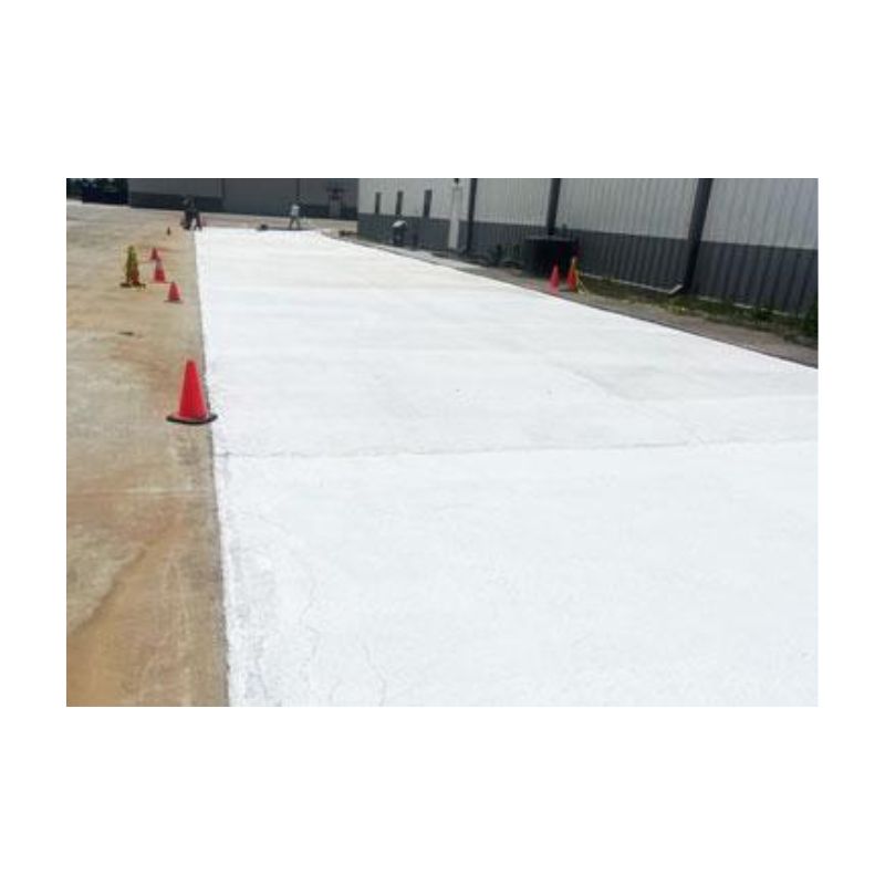 White Coating For Asphalt And Concrete To Reduce Surface Temperature.